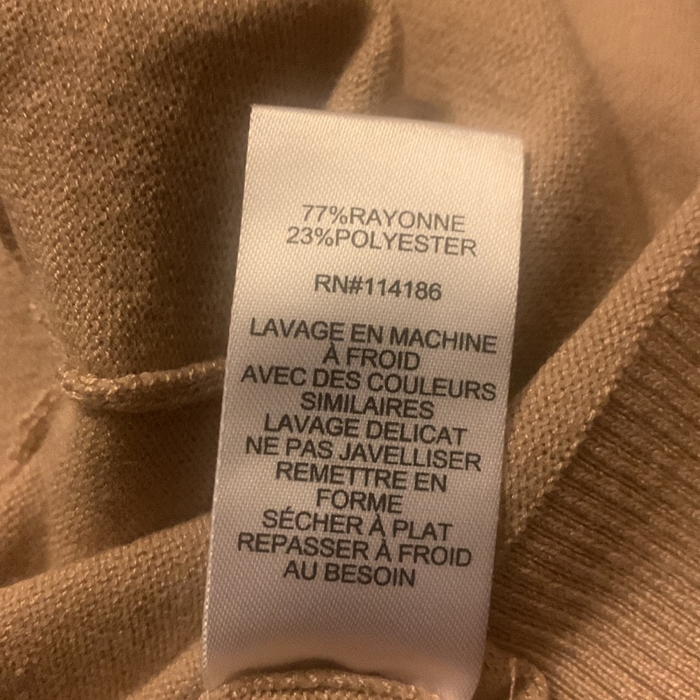 LOVE SCARLETT Women’s Sz Large Beige Open Front Sweater - Picture 8 of 9
